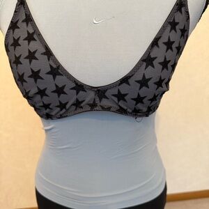 VALENTINES VIXON! Forever 21 Black Star Patterned Mesh Bralette